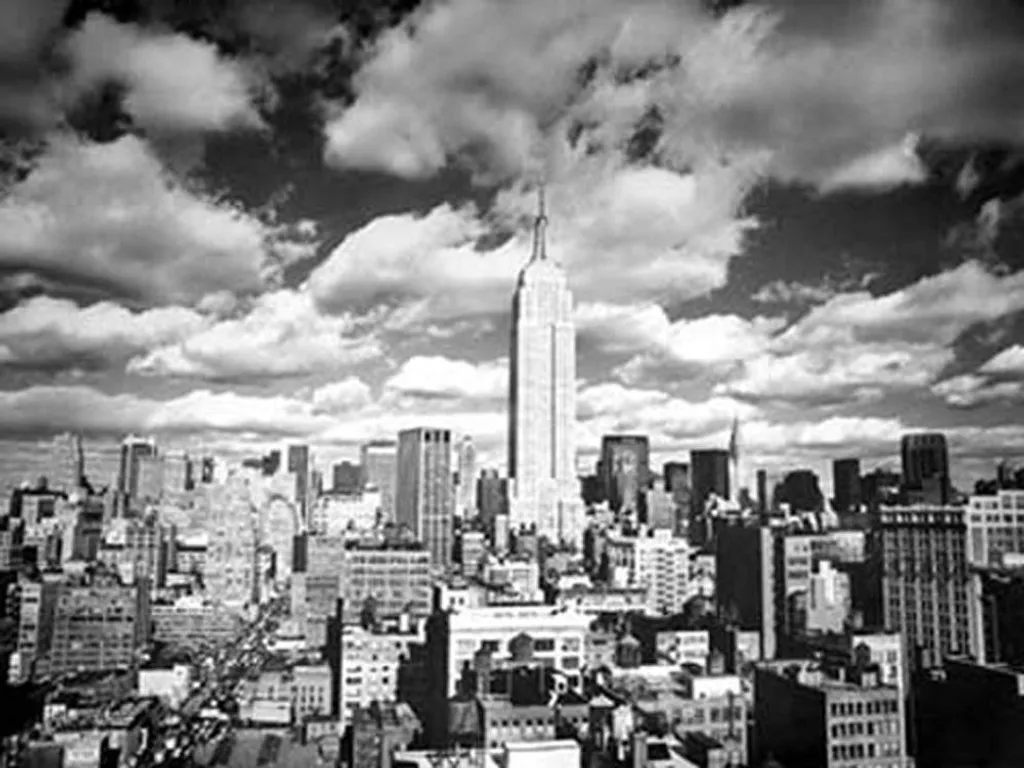 Affiche Henri Silberman Manhattan 80x60 - Impression Premium Noir et Blanc