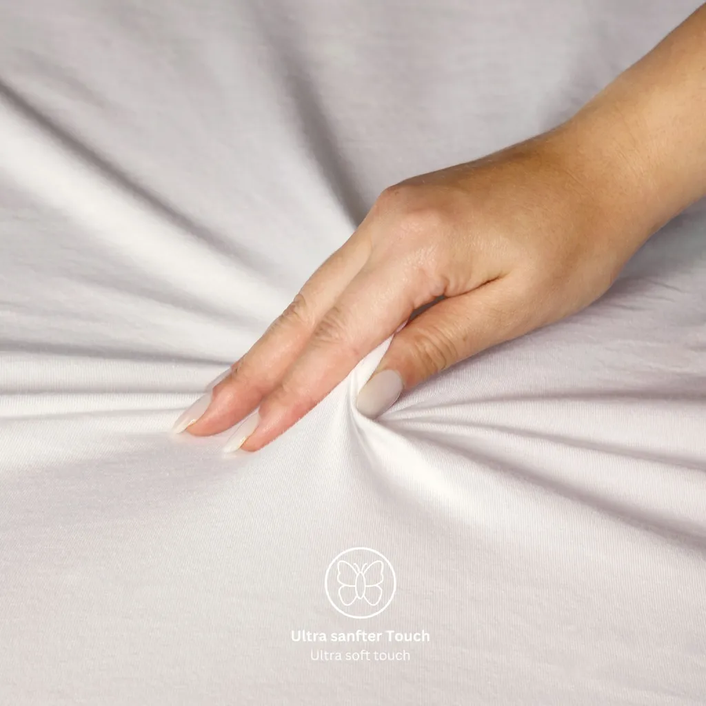 Drap-housse Blanc 200x200 cm BASIC SCHÖNER WOHNEN Coton extensible Soft