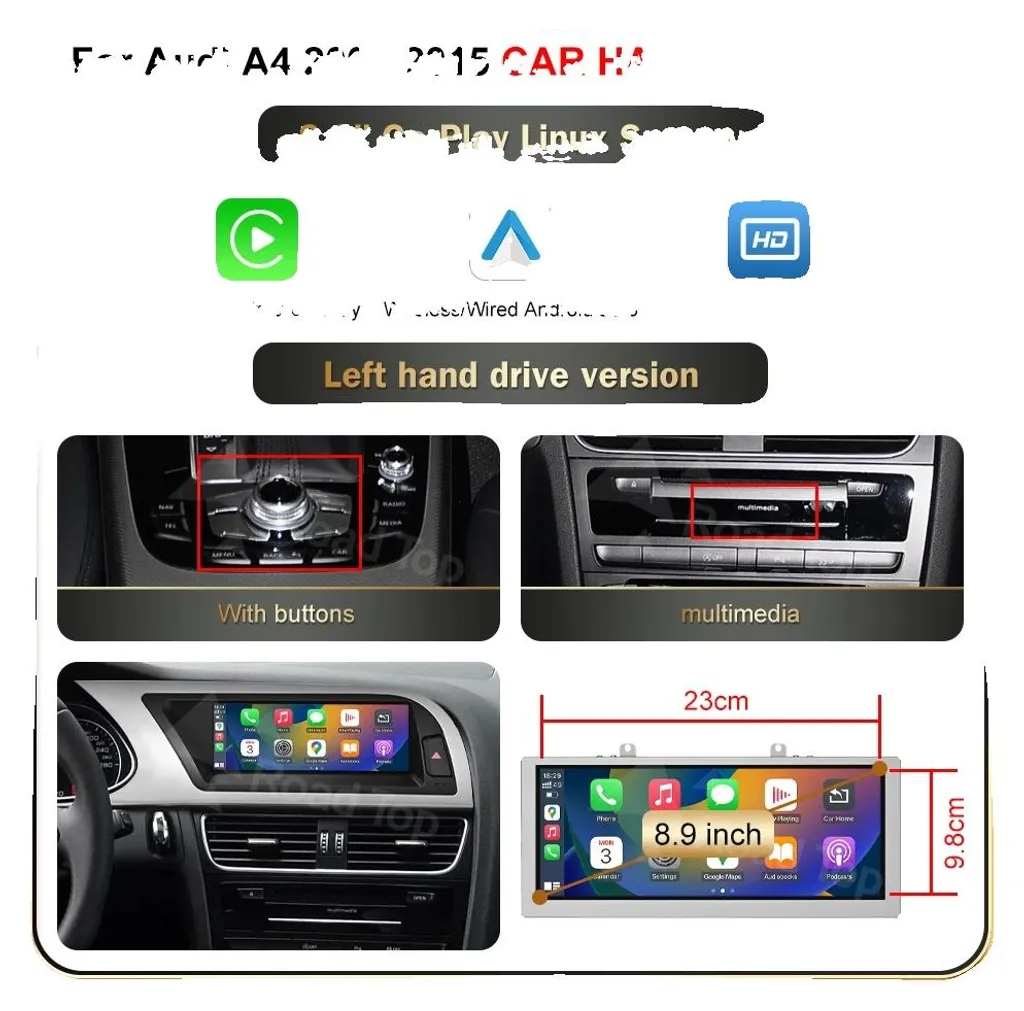 Mise à jour Écran Audi A4 2009-2015 - Remplacer MMI par Tactile