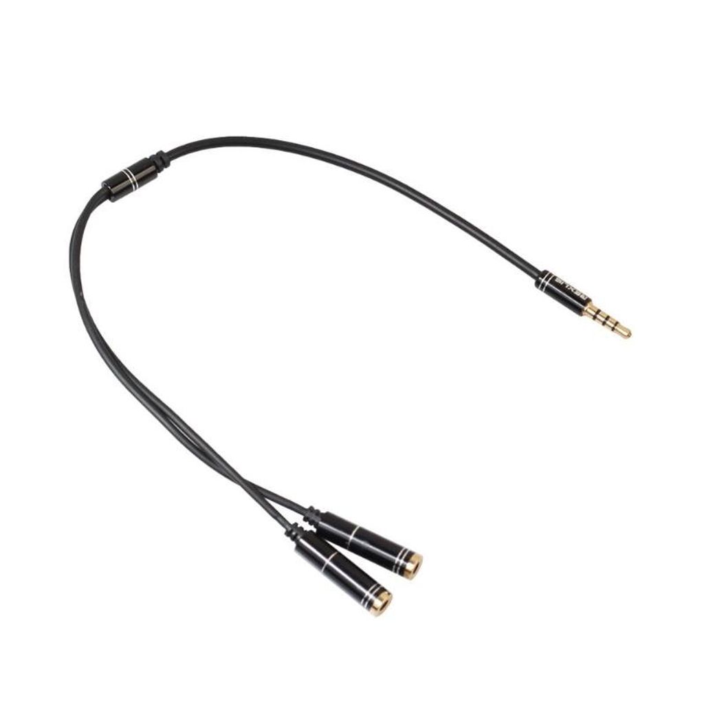 3, 5mm Stereo Audio Stecker auf 2 Weibliche Headset Mic Y Produktbild 5
