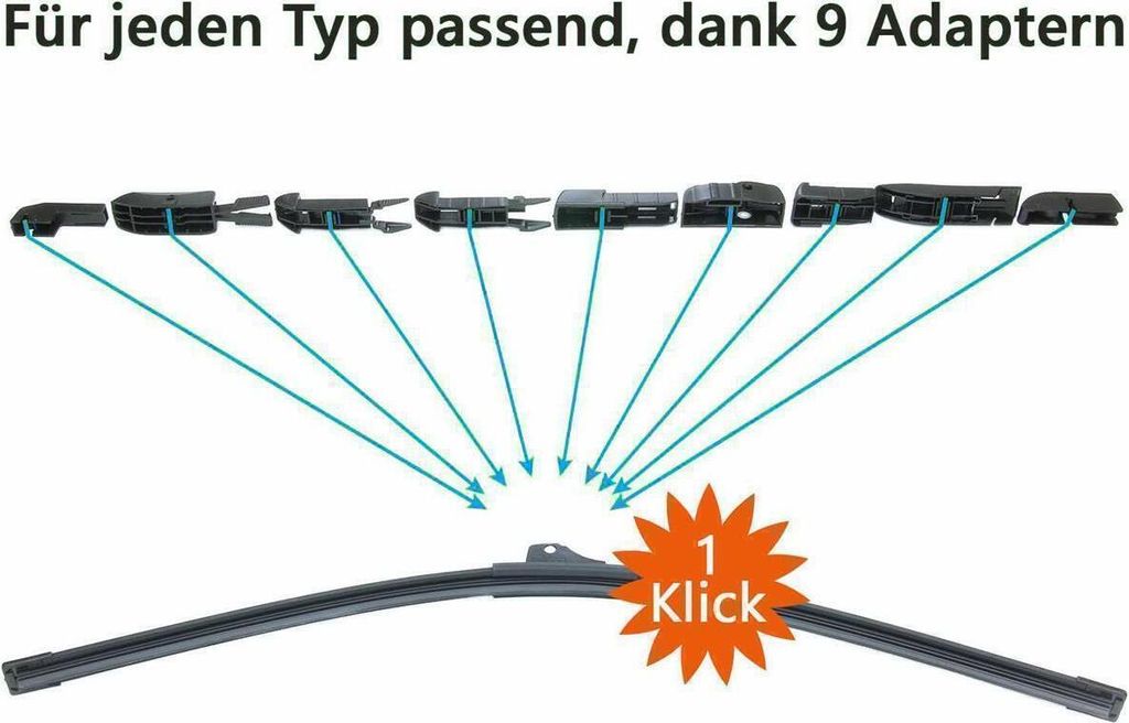 Scheibenwischer Set Für Ford Focus I (1998-2004) - Flachbalken 47,5+55cm