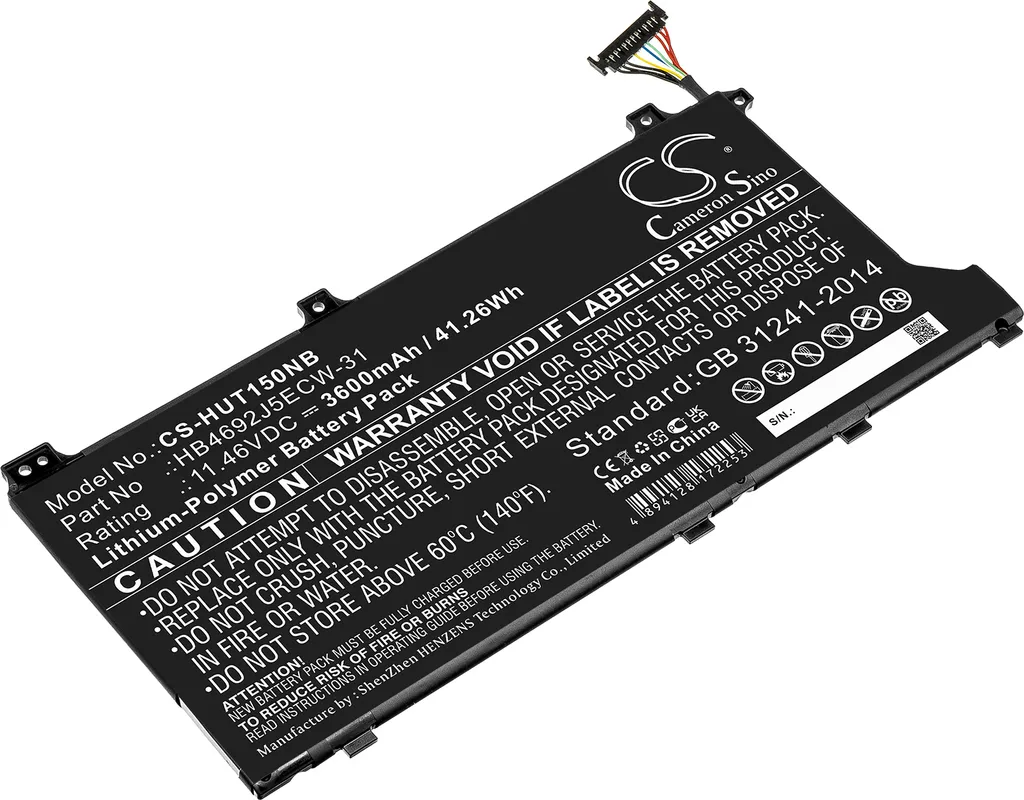 Batterie Ordinateur Huawei MagicBook 15 4500U pour Travail Nomade KPL-W