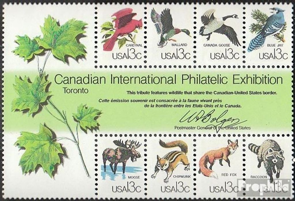 Briefmarken USA 1978 Mi Block16 (kompl.Ausg.) postfrisch Briefmarkenausstellung