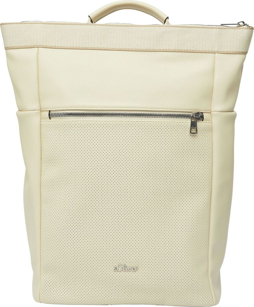s.Oliver Laptoprucksack Rucksack mit Laptopfach Backpack Brown beige