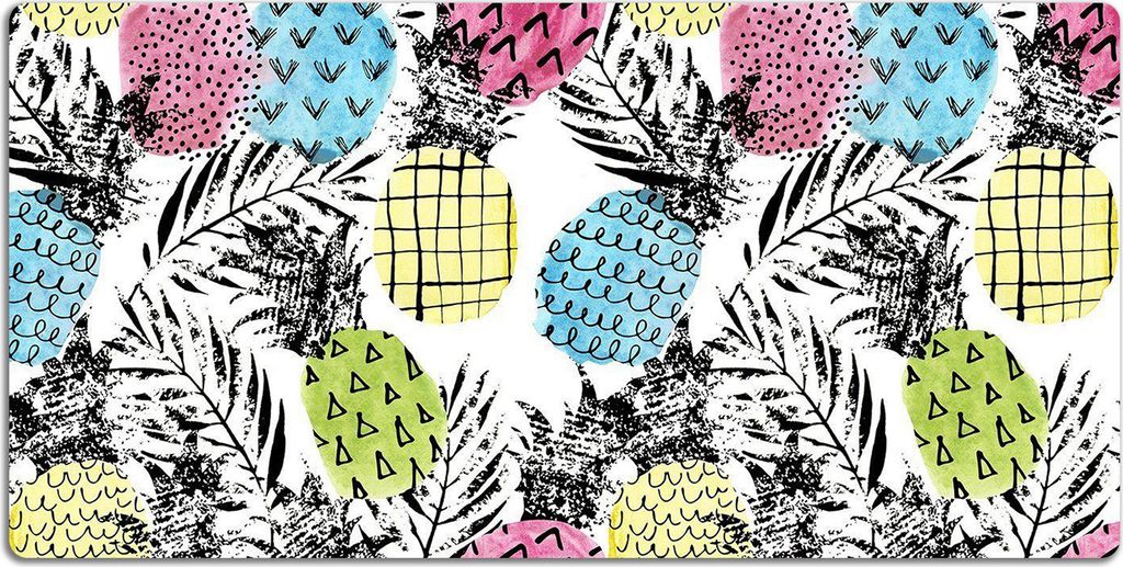 Schreibtischmatte Tischunterlage 90x45 cm Mauspad - Bunte Ananas