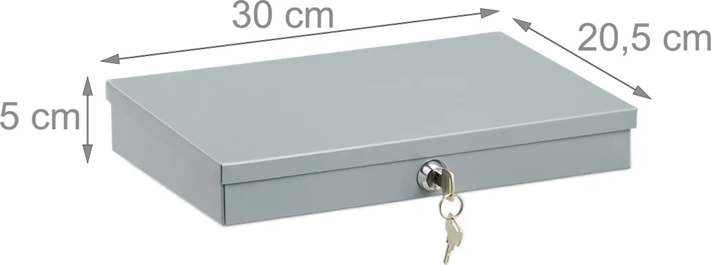 Caisse de monnaie pour brocante et stands avec verrou de sécurité
