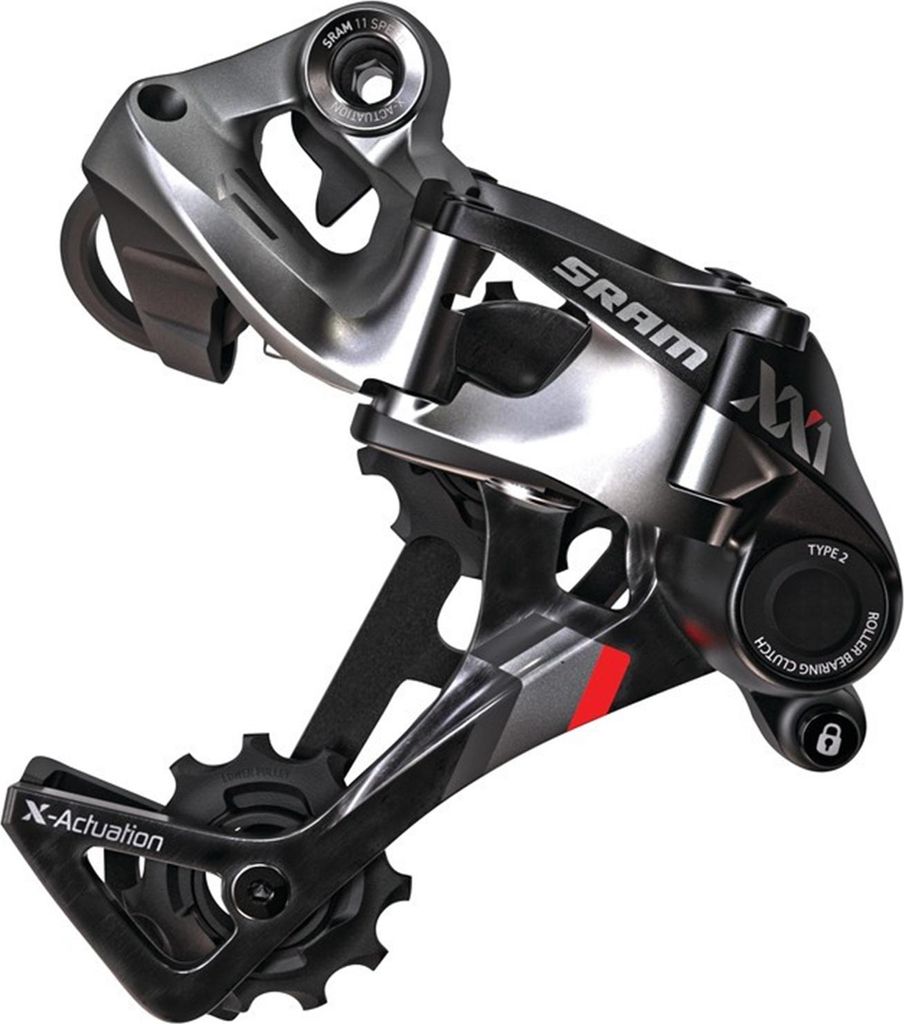 SRAM 00.7518.061.000 11-fach Schaltwerk 'XX1 Type 2.1', langer käfig (max, 42 Zähne), rot