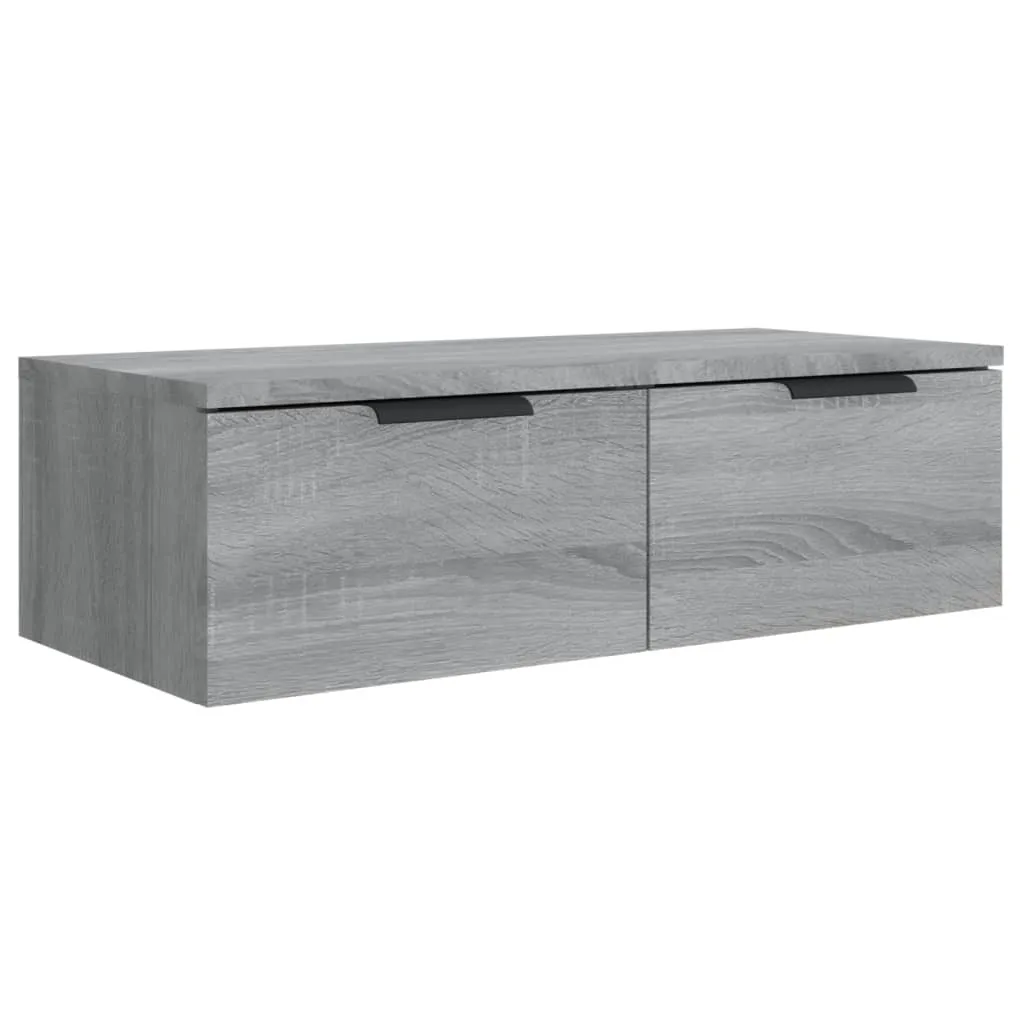 Armadio a Muro Grigio Sonoma 68x30x20 cm - Mobile Pensile Salvaspazio