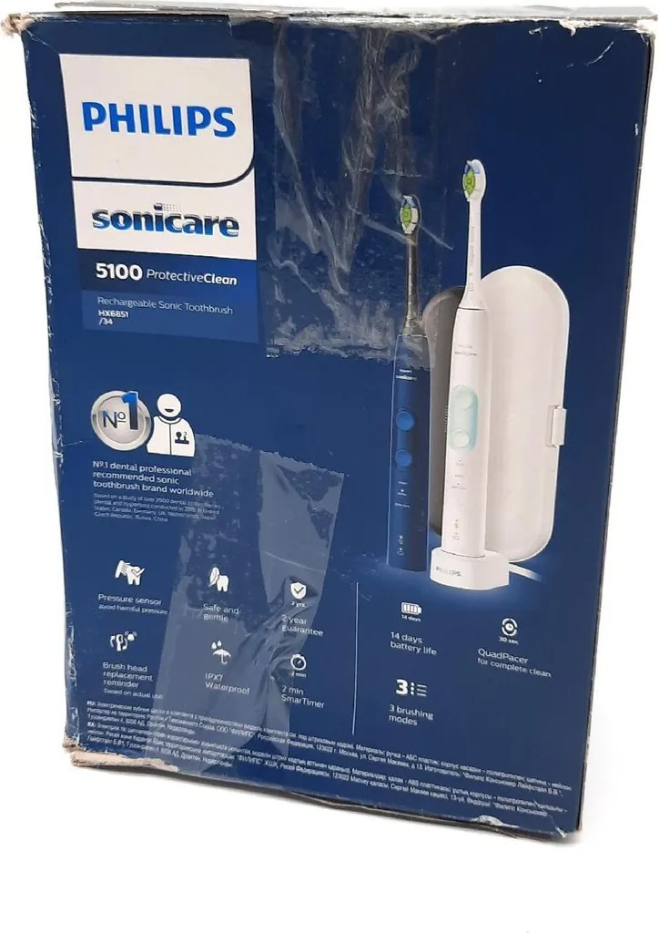 Philips Sonicare 5100 ProtectiveClean Capteur de Pression et 3 Modes Soin - 25