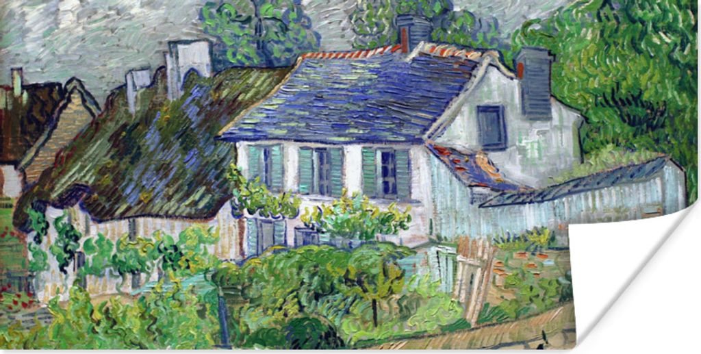 MuchoWow Poster Haus in Auvers - Vincent van Gogh 120x60 cm - Bild