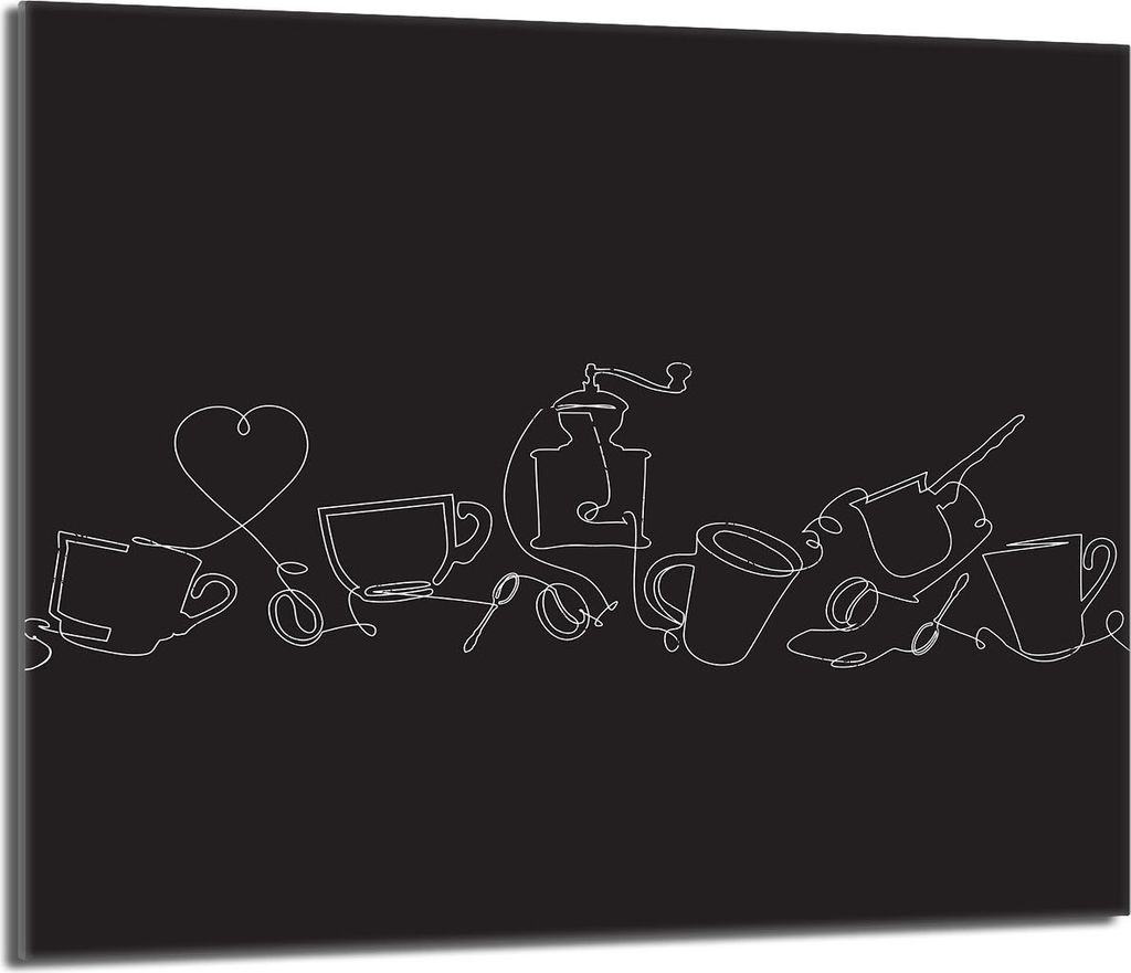 Glasschutzplatte für Herd 60x52 Schwarz
