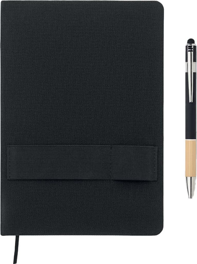 MidOcean - Notizbuch und Stift "Nota", A5 MO990 (21 cm x 14,5 cm x 1,2 cm) (Schwarz)