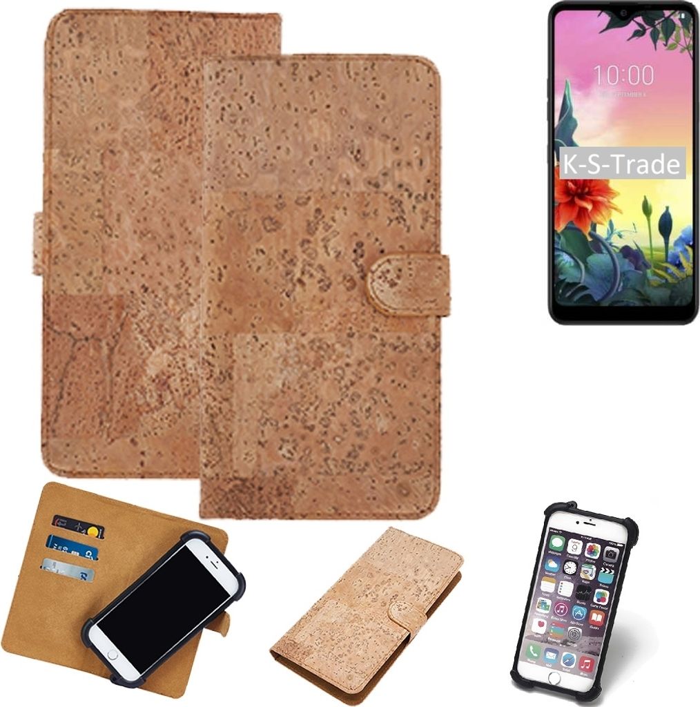 K-S-Trade Hülle kompatibel mit LG Electronics K50S Kork Handyhülle Cover Schutzhülle TPU Case Bumper in Hellbraun, (1x)