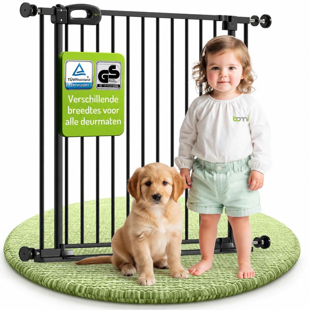 Türschutzgitter Merle 95-103 cm  (FlatStep - Schwarz) Productafbeelding  AI-gegenereerde afbeelding