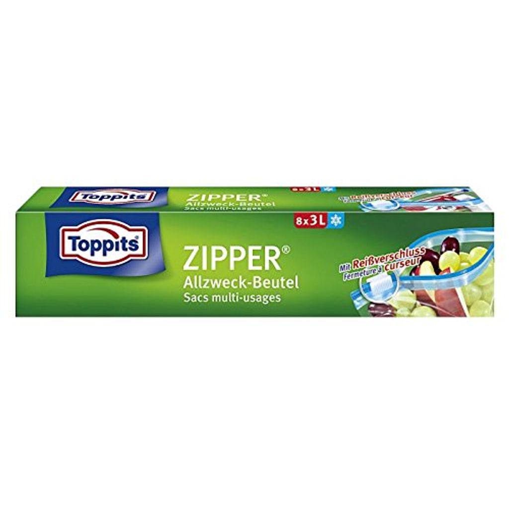 TOPPITS Frischebeutel 27,5x24,5cm 3l Pack 8 Stück Produktbild 