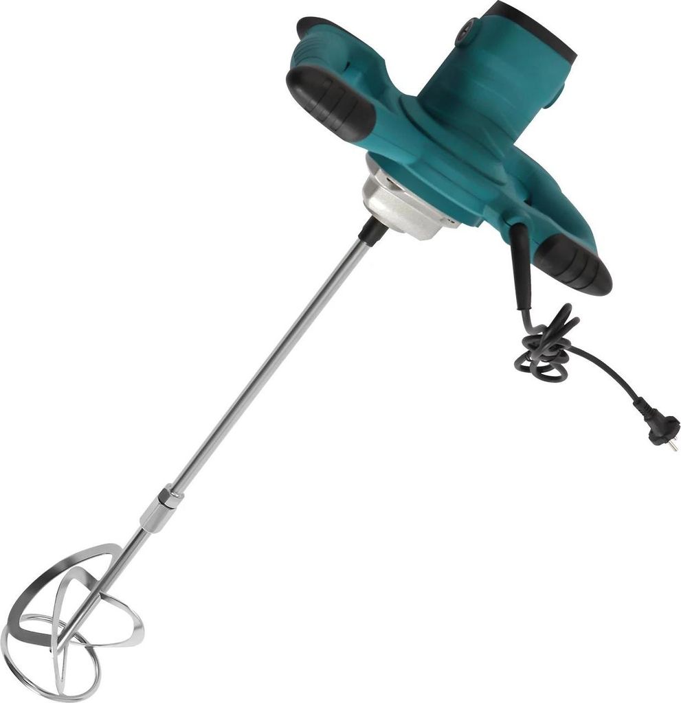 Elektrisches Rührwerk - Farb- und Mörtelrührer - 2100 W - 0–800 U/min - 6 Gänge - Tragbar - Geräuscharm - 1,8 m Kabel - Blau