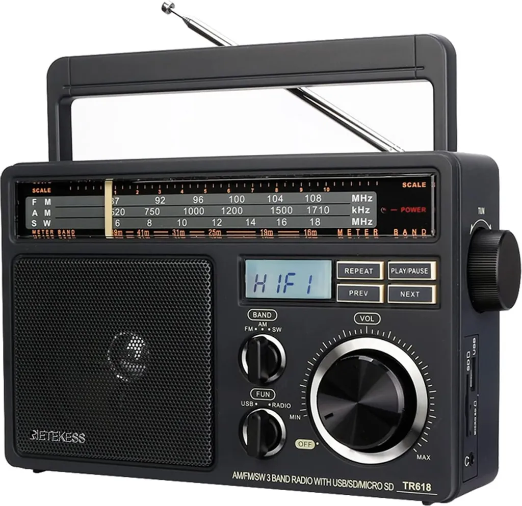 Radio Senior Simple à Utiliser avec Son Clair et Gros Boutons AM