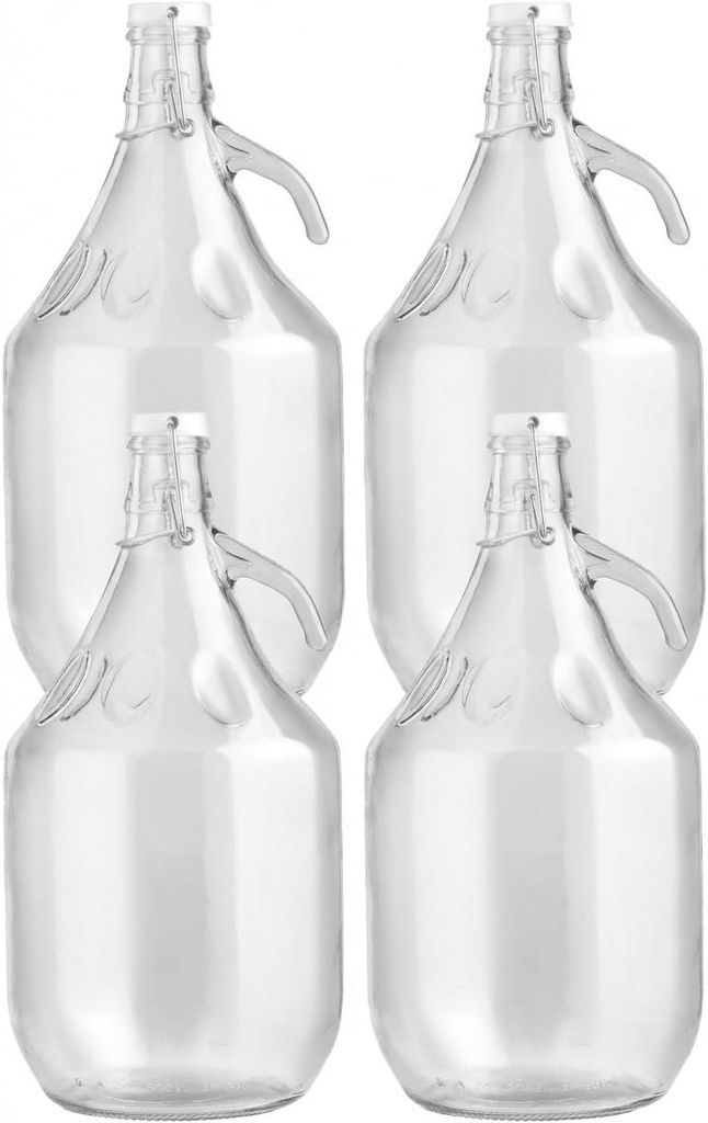 lilawelt24 4x 5L Glasballon Gallone mit Bügelverschluss und Produktbild 