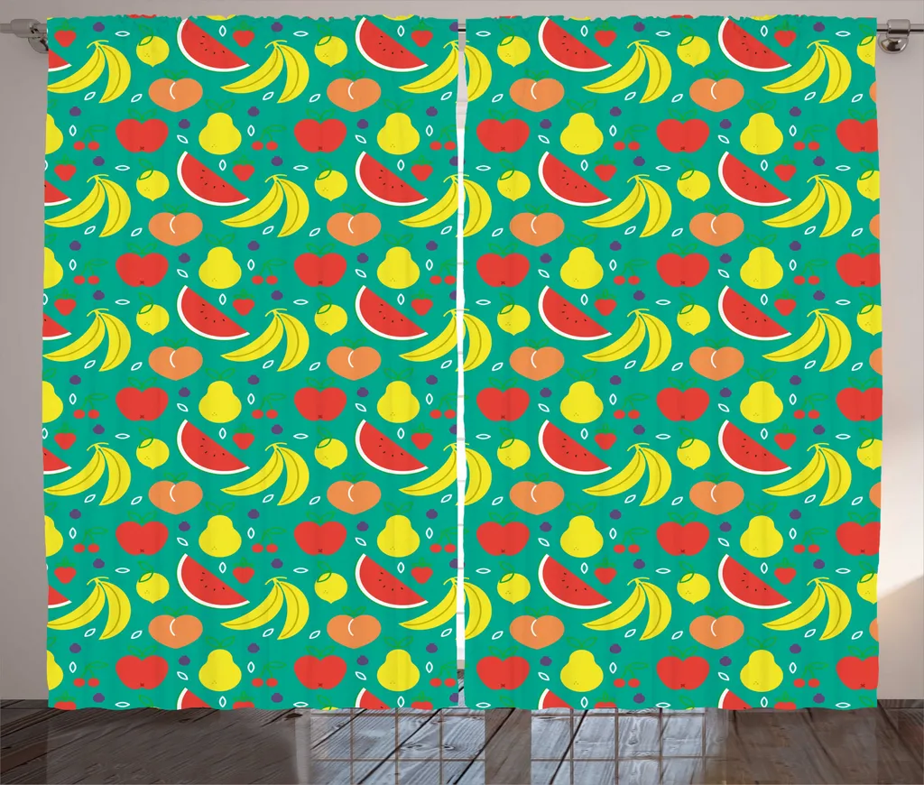 Rideau de Salon pour Ambiance Saine Été 280x225 cm Vert avec Crochet