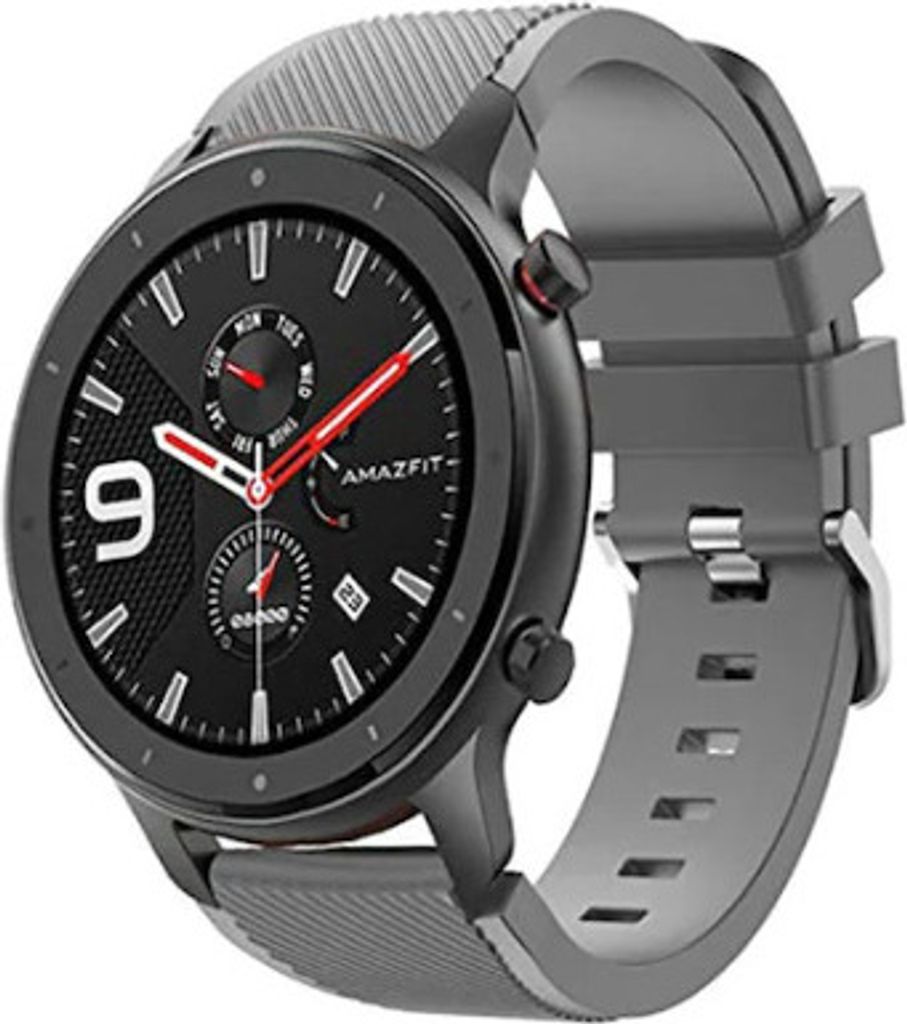 Strap-it Xiaomi Amazfit GTR Armband Silikon (Grau) Produktbild 