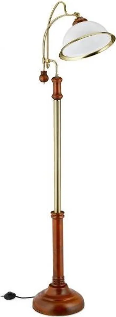 Lampadaire Art Nouveau Bronze à Double Éclairage et Verre aux Tons Chauds - 2