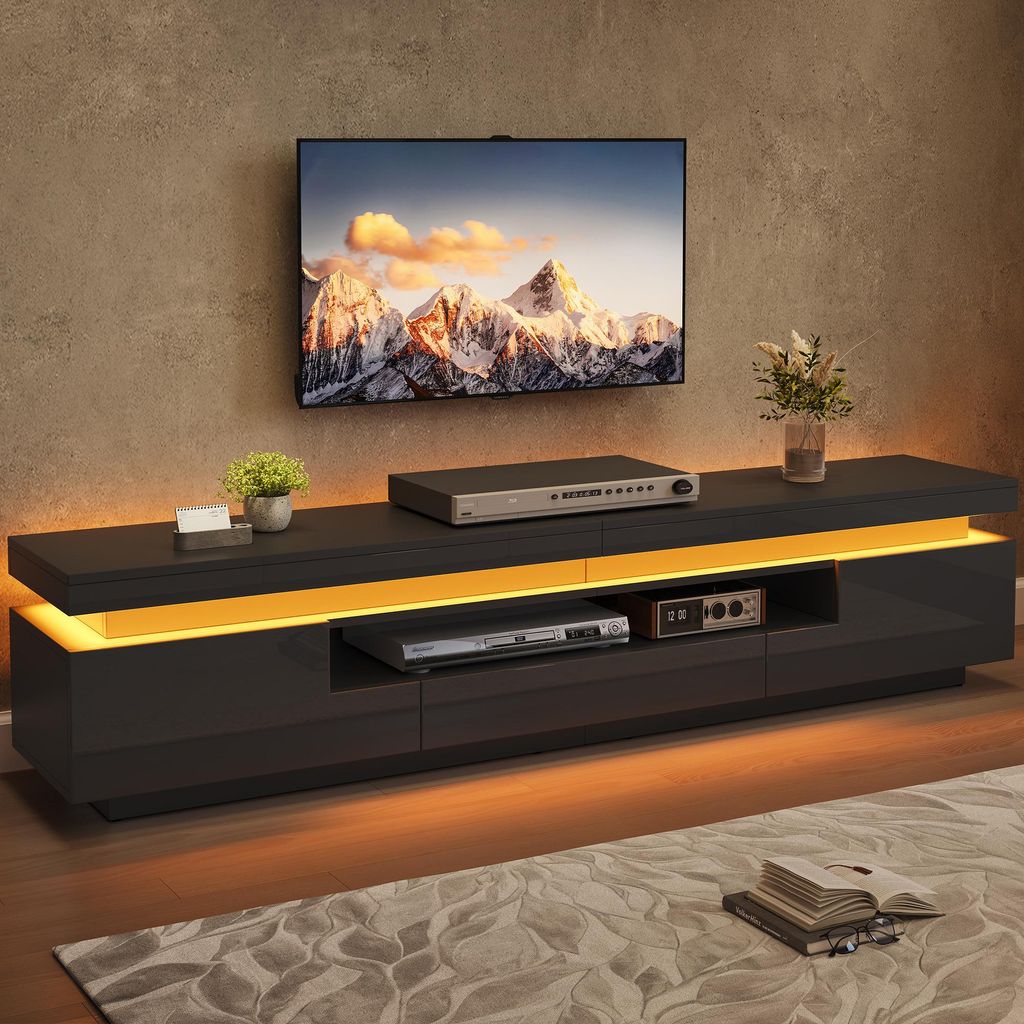 Merax TV Lowboard mit 2 L-förmigen Schränken und 1 Produktbild 