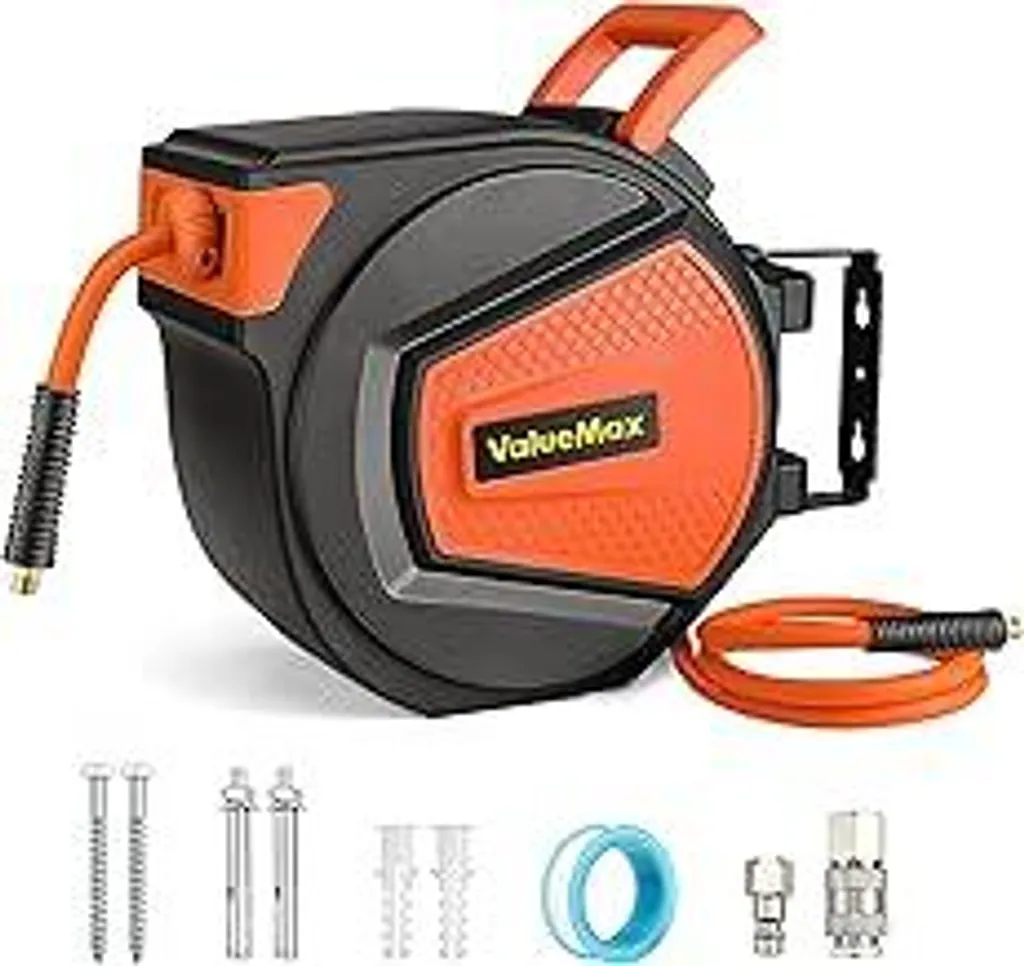 ValueMax Avvolgitubo Automatico Aria 15m - Perfetto per Garage e Brico