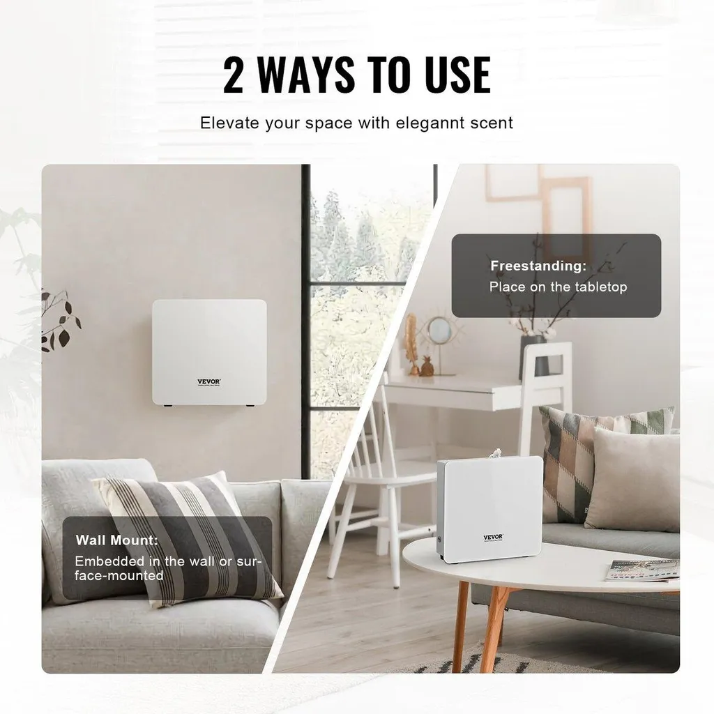 Diffusore Design 480ml Waterless Aria Fredda Bluetooth per Grandi Case - 6