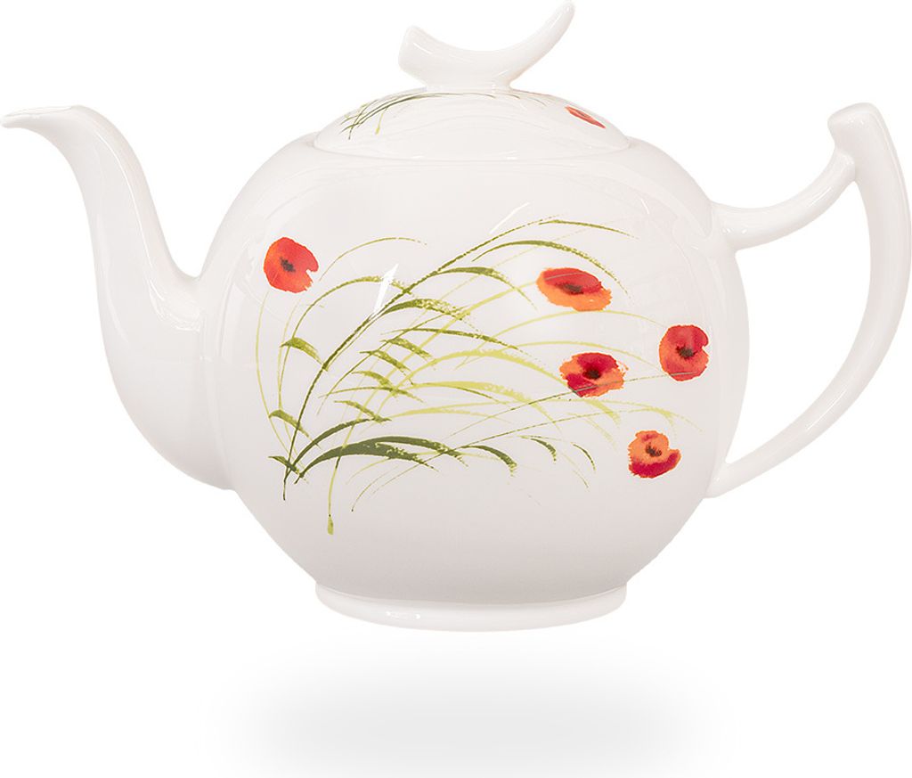 tea4chill Teekanne Porzellan Caprice 1l. Fine Bone China Porzellan. Blumen-Design klassisch bunt
