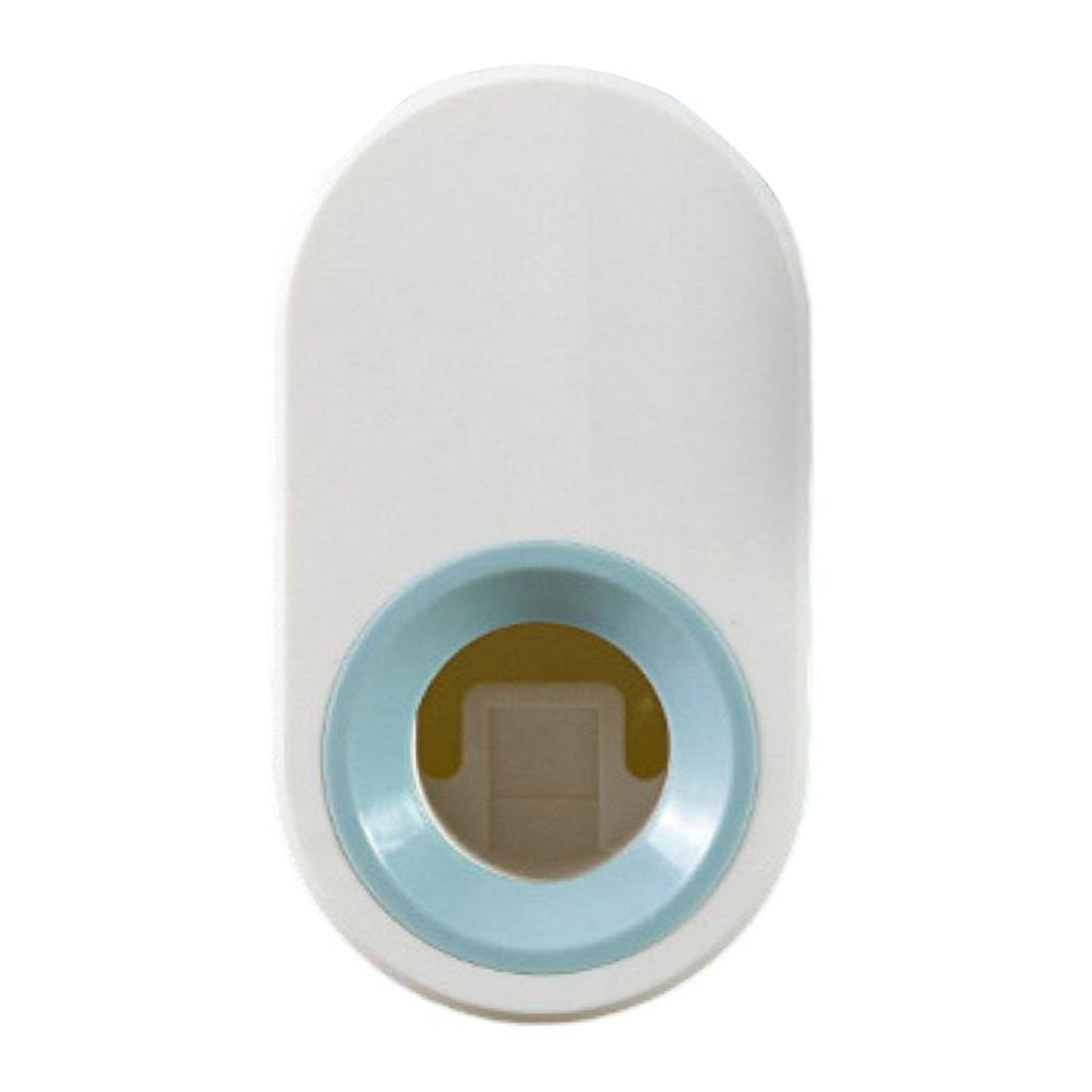 Zahnpasta Squeezer wasserdicht reduzieren Abfall Stanzfreie Wandmontierte Automatische Zahnpasta-Spender Badezimmerzubehör-Blau Weiss