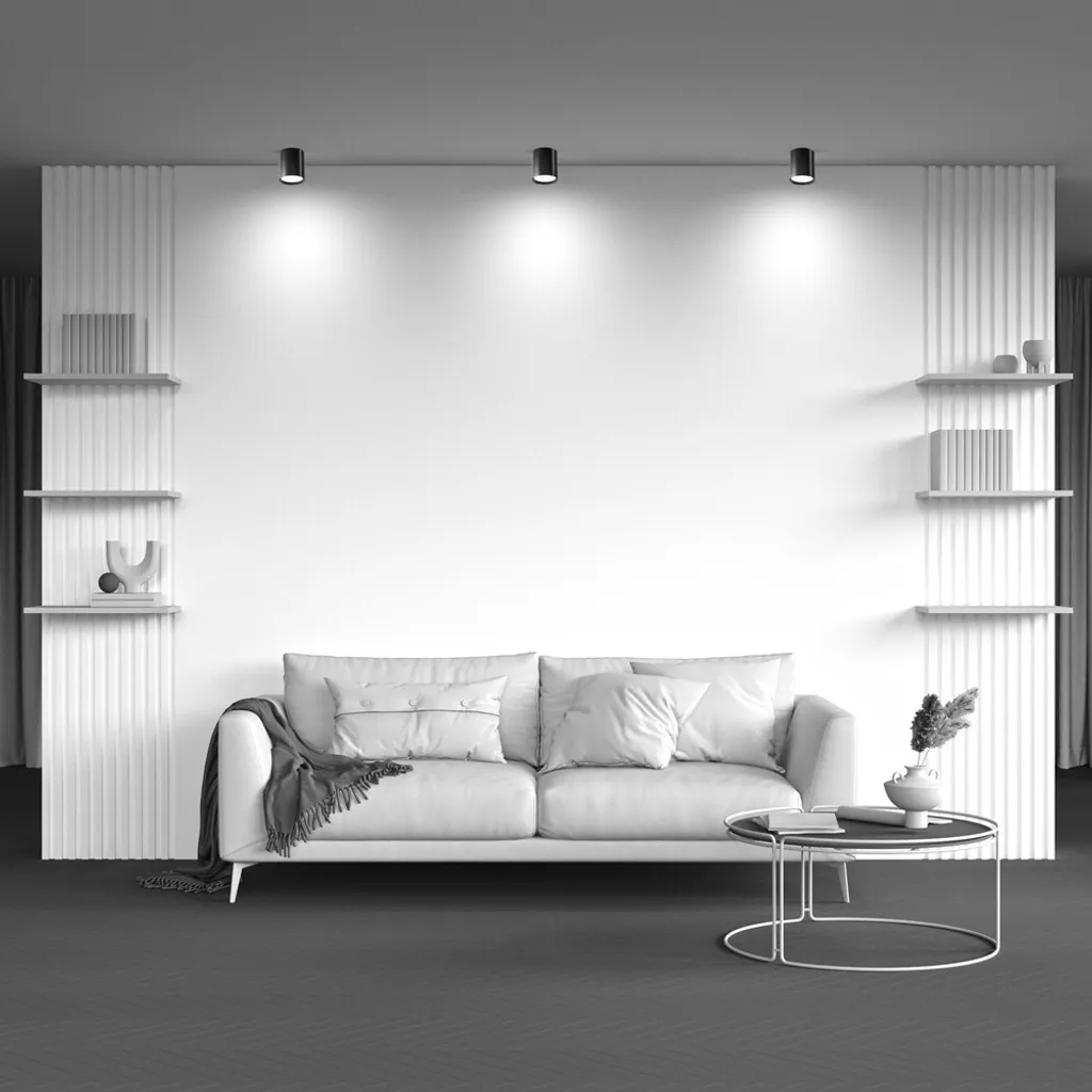 Plafonnier Noir Maytoni TUBE GX53 : Solution pour Plafond sans Encastré - 5