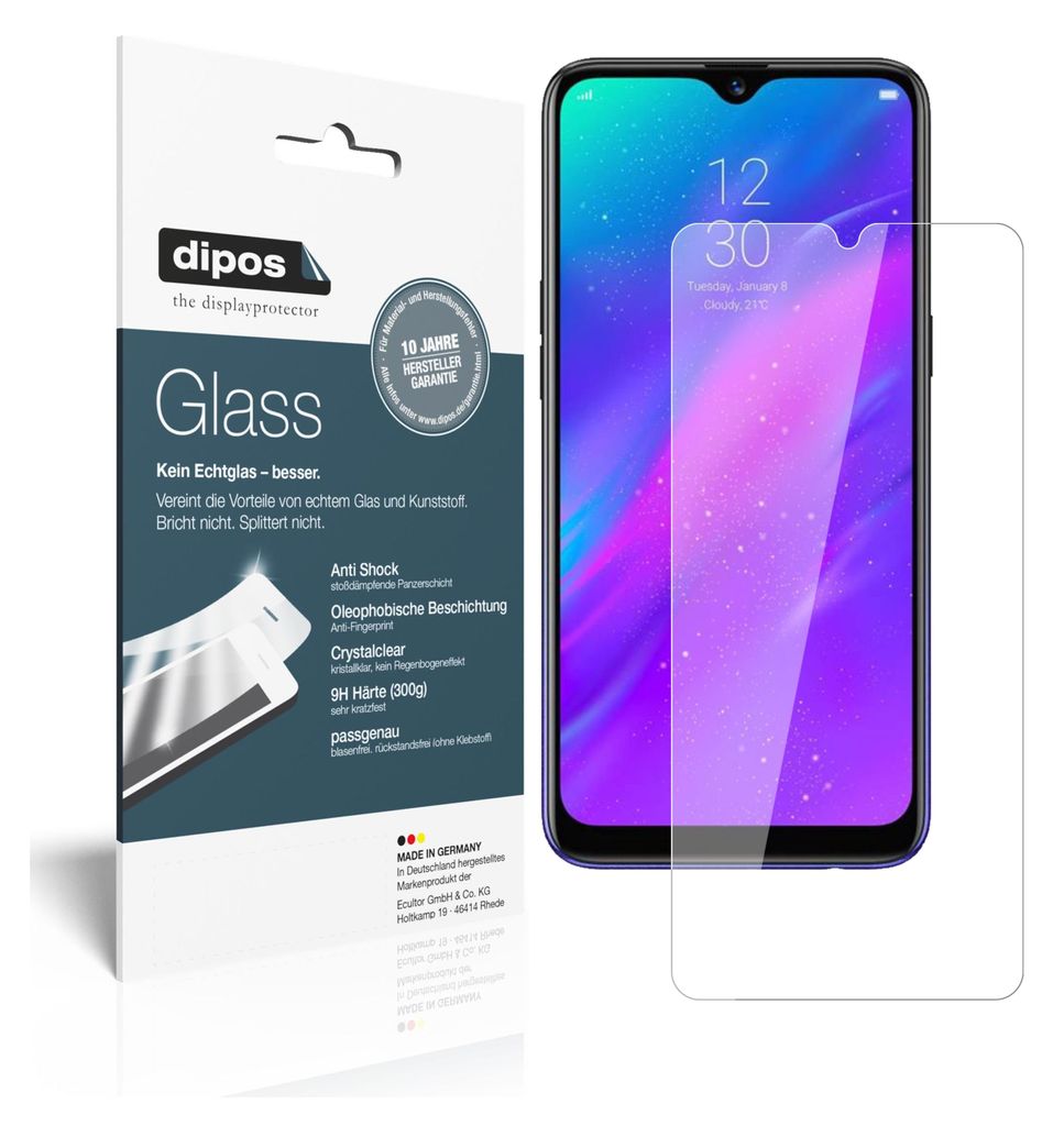 2x Schutzfolie für Oppo Realme 3 - Anti-Shock 9H Folie Produktbild 