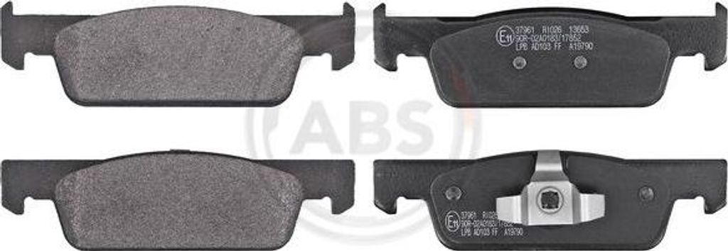 A.B.S. 37961 Bremsbelagsatz, Scheibenbremse OE 410602581R kompatibel mit Logan, Sandero, Clio, Thalia, Twingo, Forfour, Fortwo