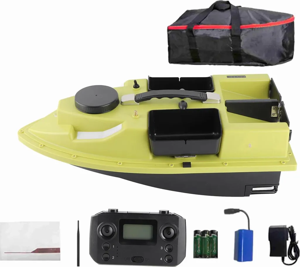 Bateau amorceur télécommandé D19 GPS avec bac de 2kg pour la carpe