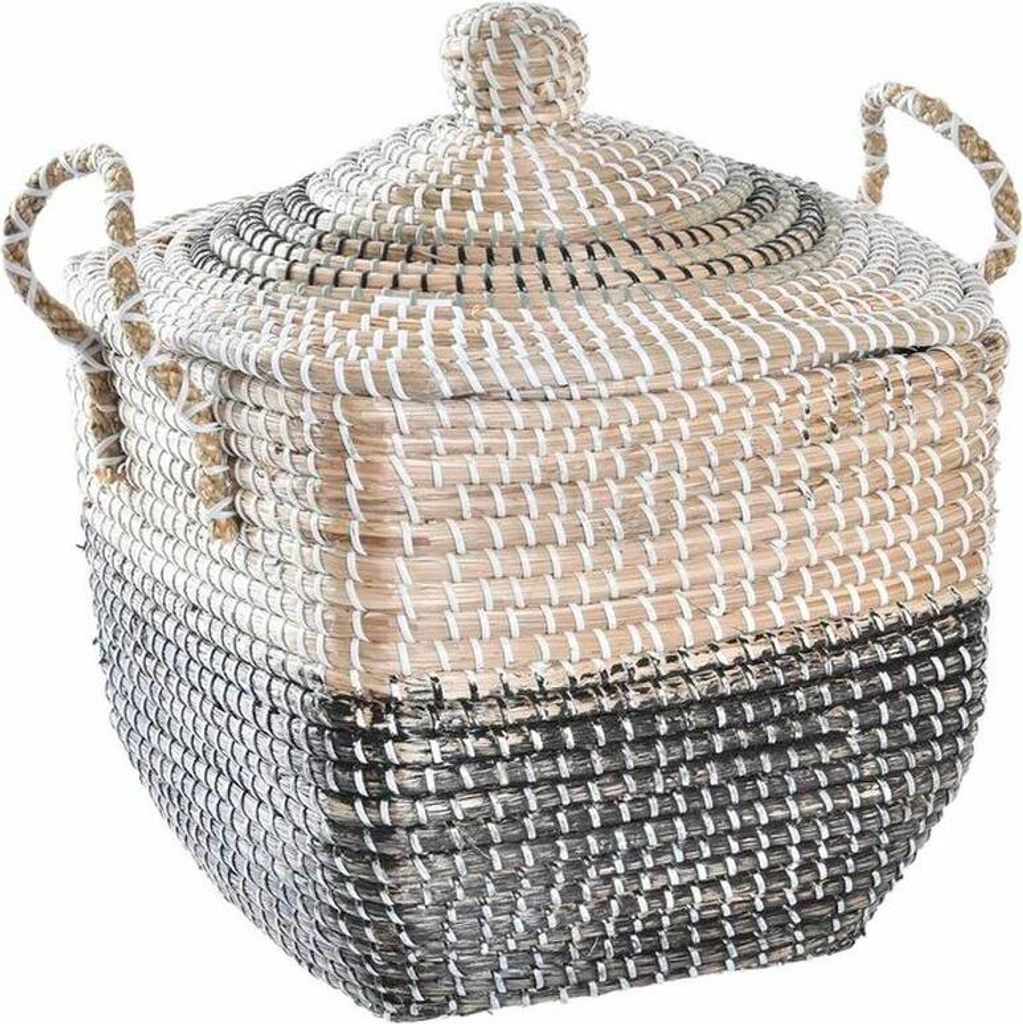 Dekorativer Korb DKD Home Decor Grau natürlich Boho 45 x 35 x 43 cm