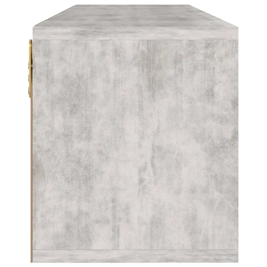 Meuble TV en Bois Composite Gris, Support Multimédia Robuste et Compact - 9