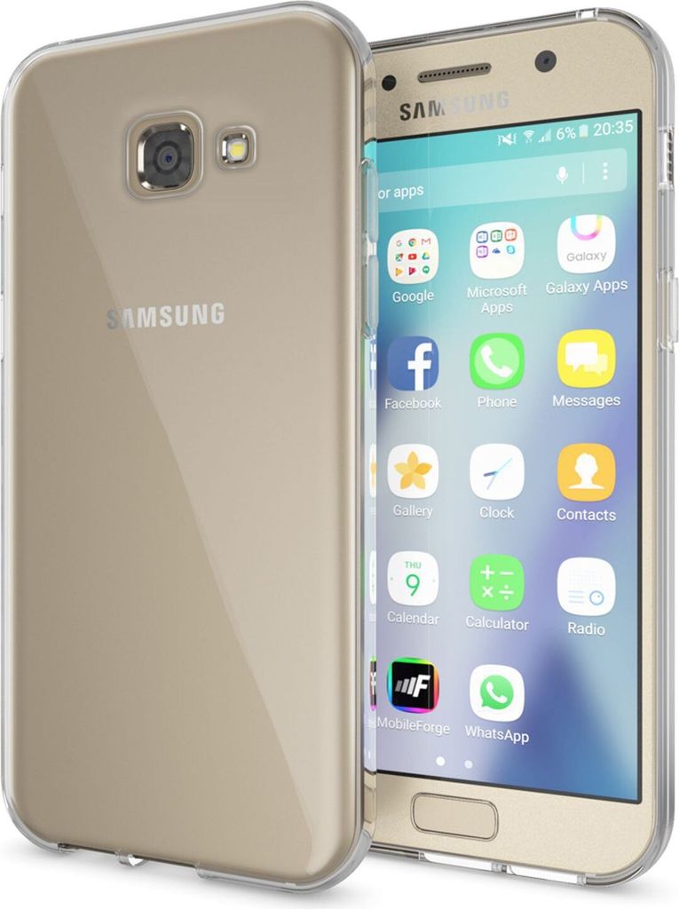 NALIA Hülle "GLAZE" für Samsung Galaxy A5 (2017) - Klare TPU Schutzhülle, Anti-Gelb, Schlank & Leicht - Transparente Handyhülle