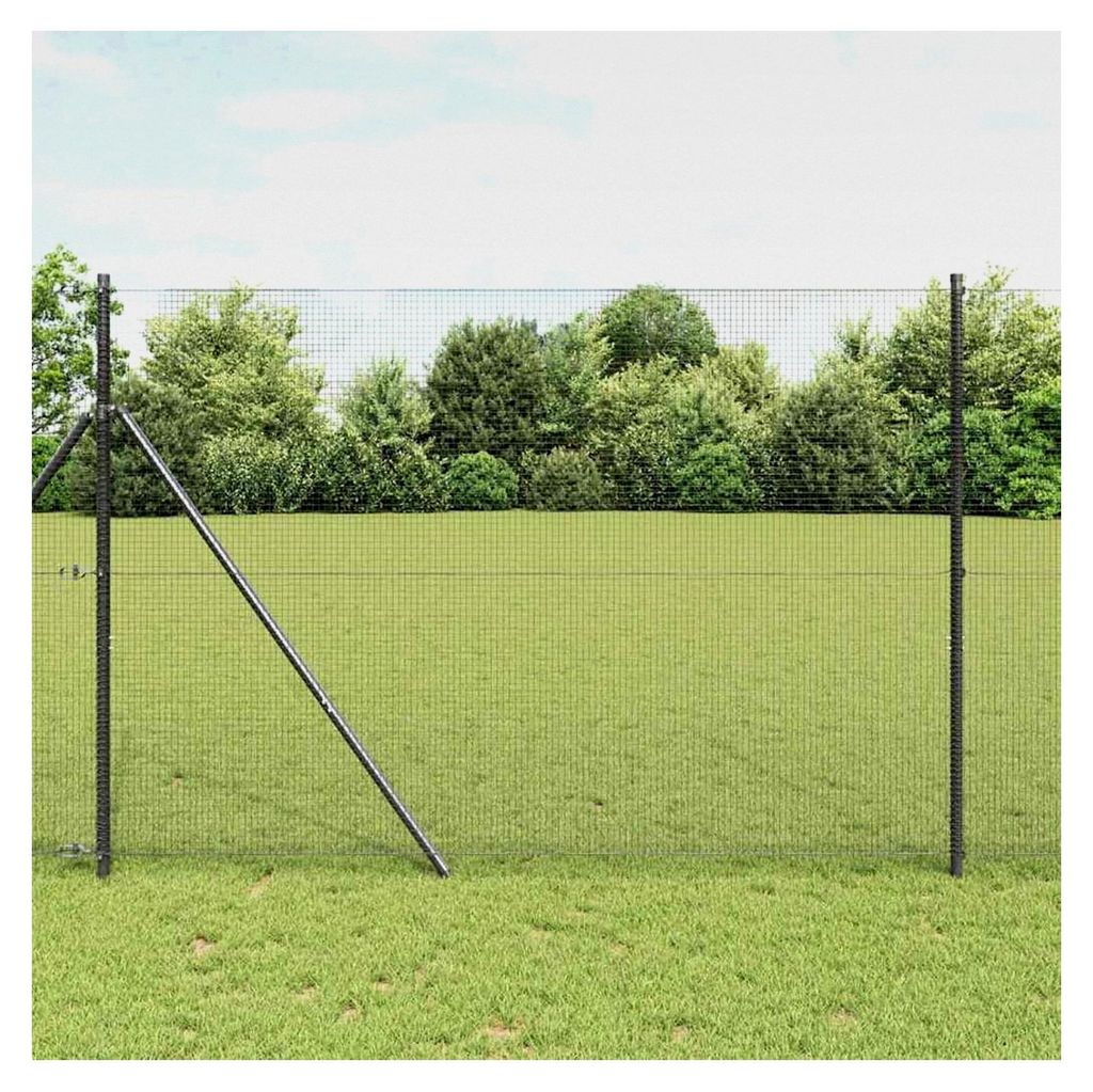 Schweißzaun Grau 1,6 x 10 m Stahl, Sechseckgeflecht Netz zum Schutz von Gartenpflanzen, Gemüse, Blumen, Früchten