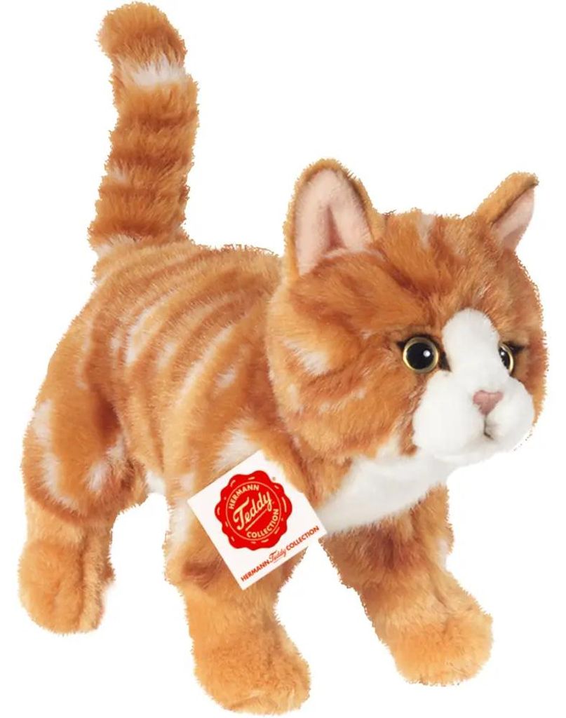 Teddy-Hermann Teddy Hermann Chat debout, tigré rouge, 20 cm Image du produit 