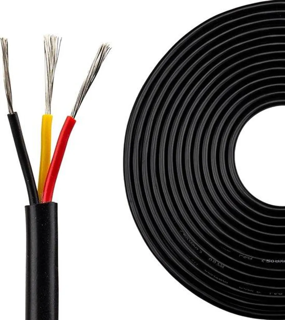 Câble électrique 3 conducteurs 22 AWG en cuivre pur pour installations