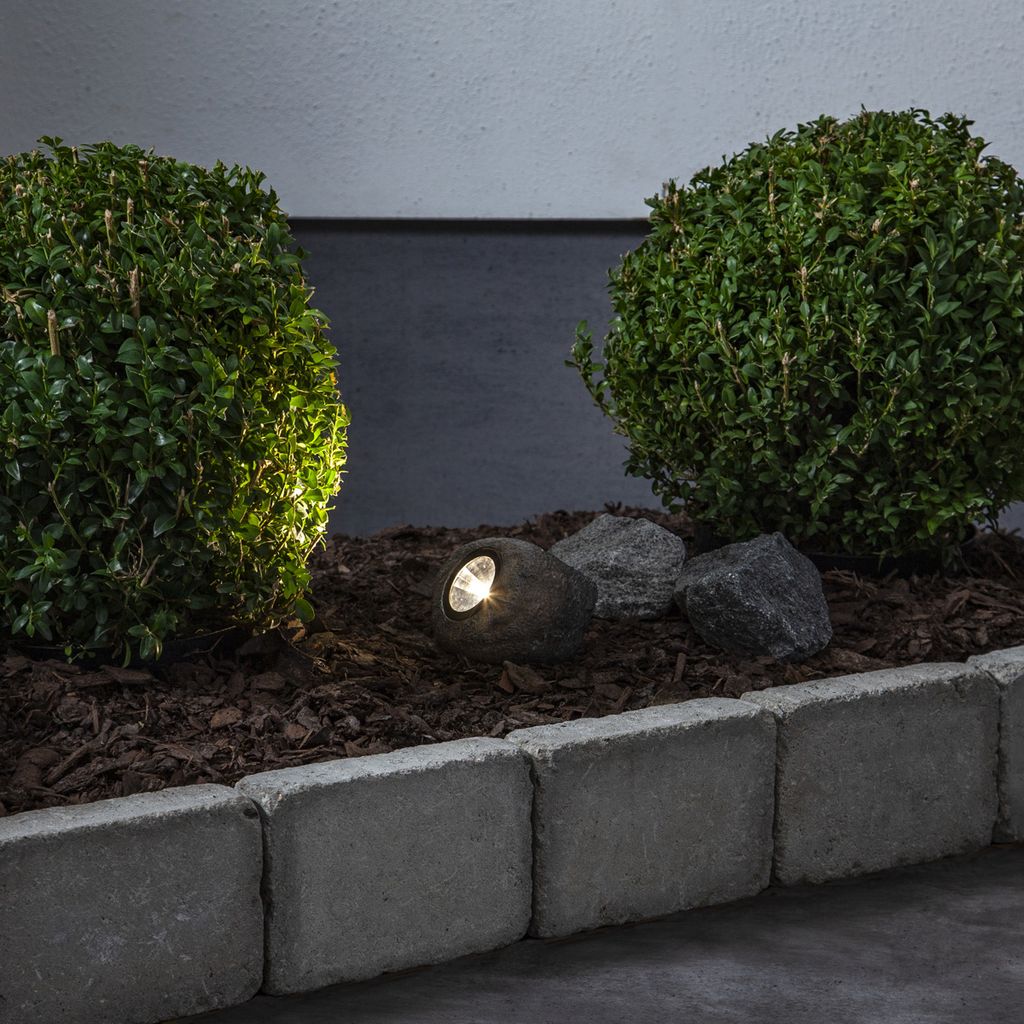 LED Solar Felsen ROCKY - Spot mit warmweißer LED - Produktbild 