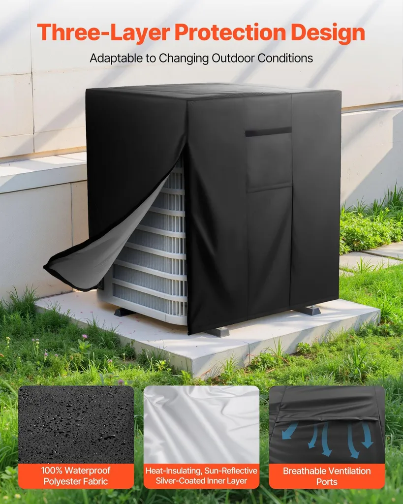 Housse climatiseur extérieur trois couches et ajustement universel - 3
