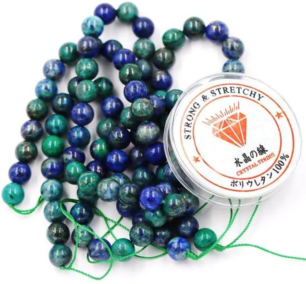 Bracelet Chrysocolle 10 mm aux 76 Perles Polies : Vertus et Esthétique