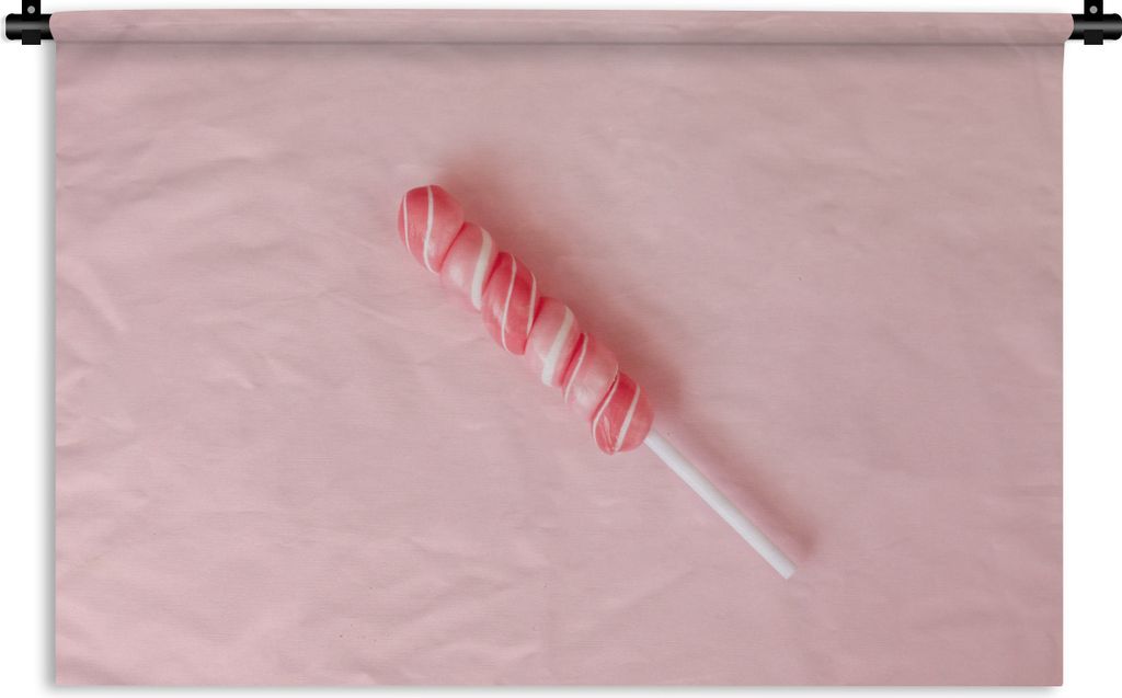 MuchoWow Wandteppich Wandbehang Rosa Lutscher 120x80 cm Tapisserie Dekoration Wandtuch - Wanddekorationen - Wandtücher