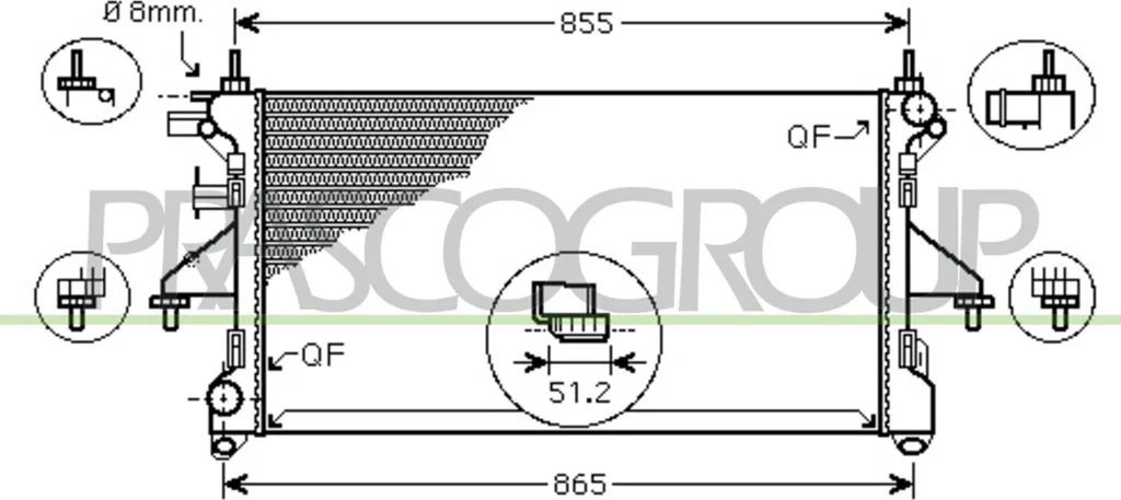 Radiateur de refroidissement moteur pour Jumper et Boxer OE 1330S3