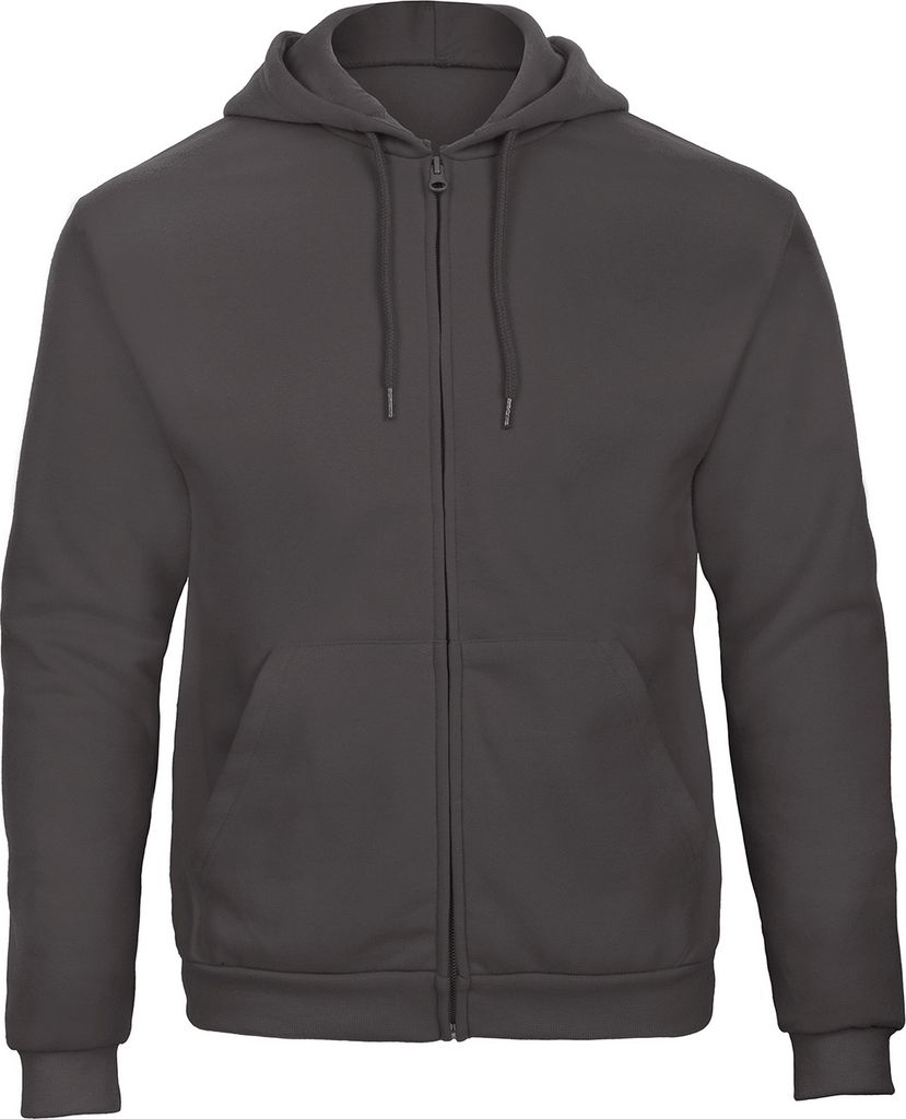 B&C - "ID.205 50/50" Hoodie mit durchgehendem Reißverschluss für Herren/Damen Uni RW9137 (XL) (Anthrazit)