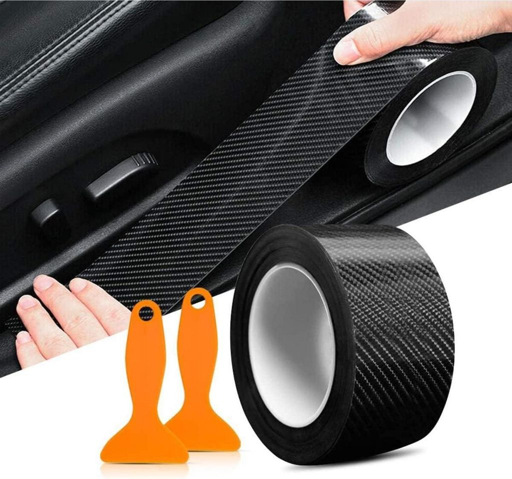 Carbon Folie Selbstklebend Schwarz 5cm*10m Autofolie Produktbild 