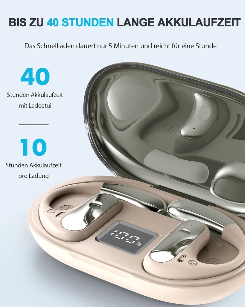 Auricolari Bluetooth 5.3 Sport IP7 con 4 Microfoni ENC e LED Power - 3