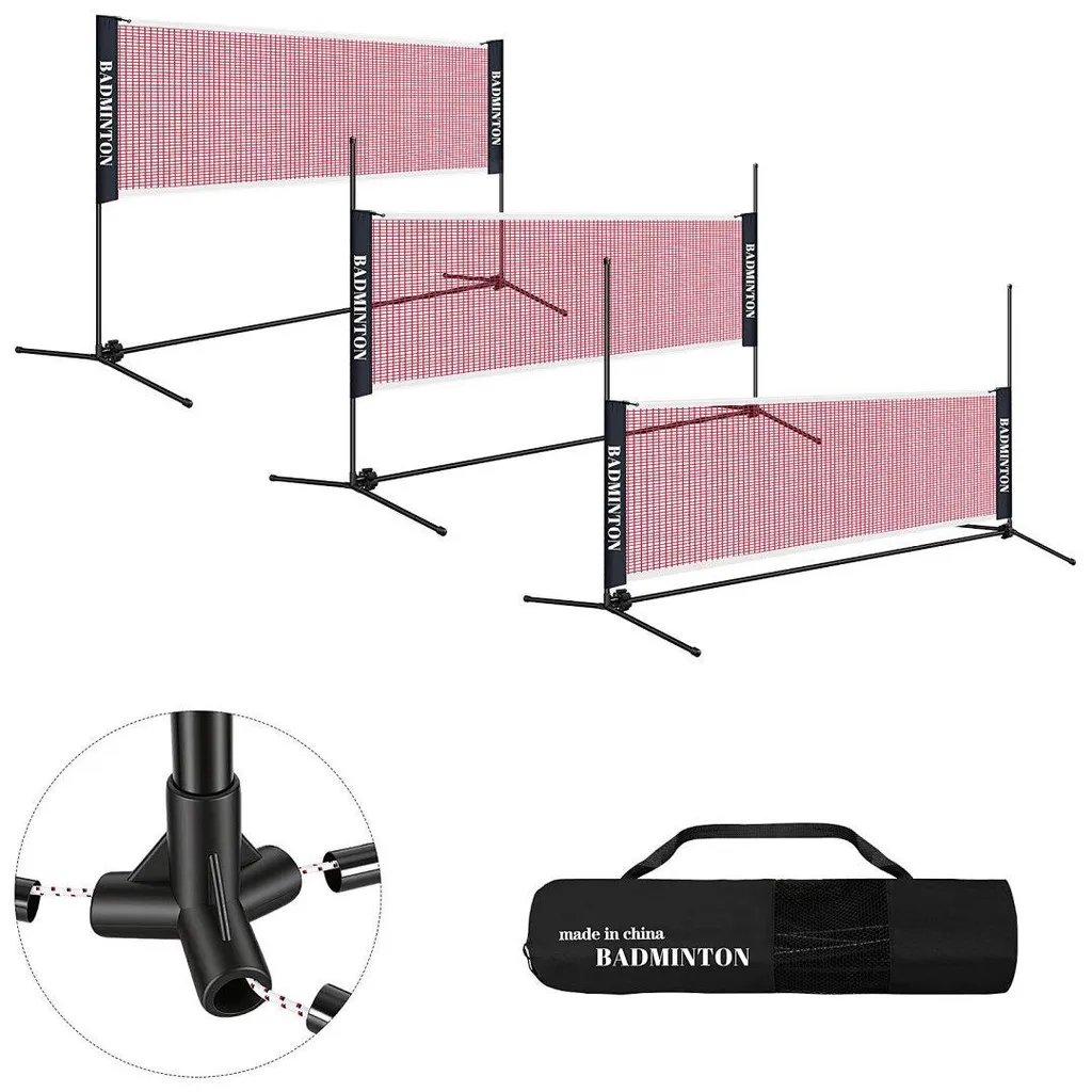 Filet de badminton Ikodm en polypropylène et structure acier galvanisé - 12