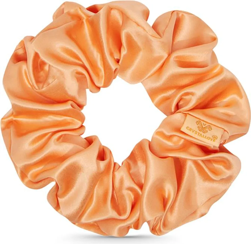 Chouchou en soie anti-casse pêche - Élastique cheveux soyeux et doux